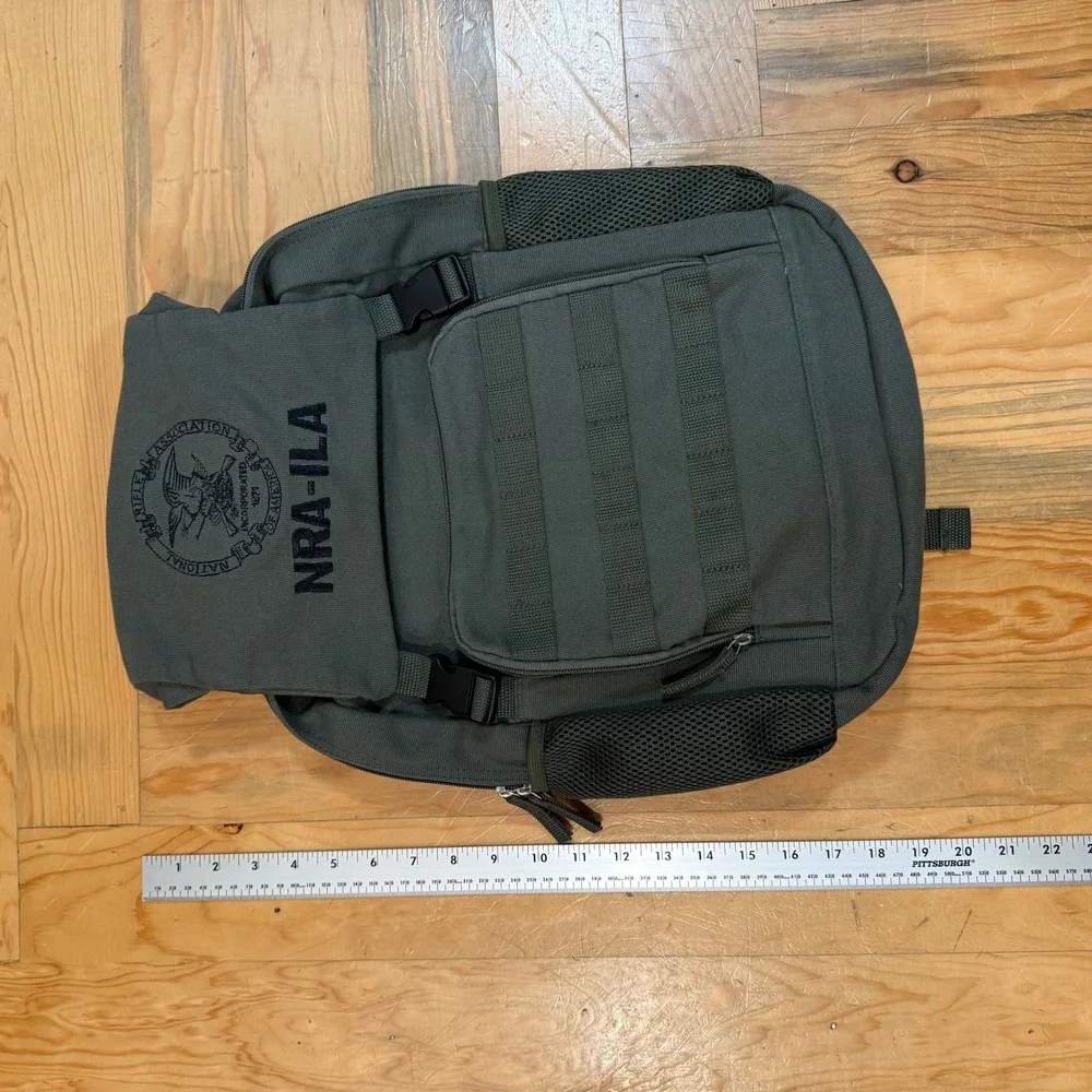 Military NRA-ILA National Rifle Association Army Green Tactical Utility Backpack